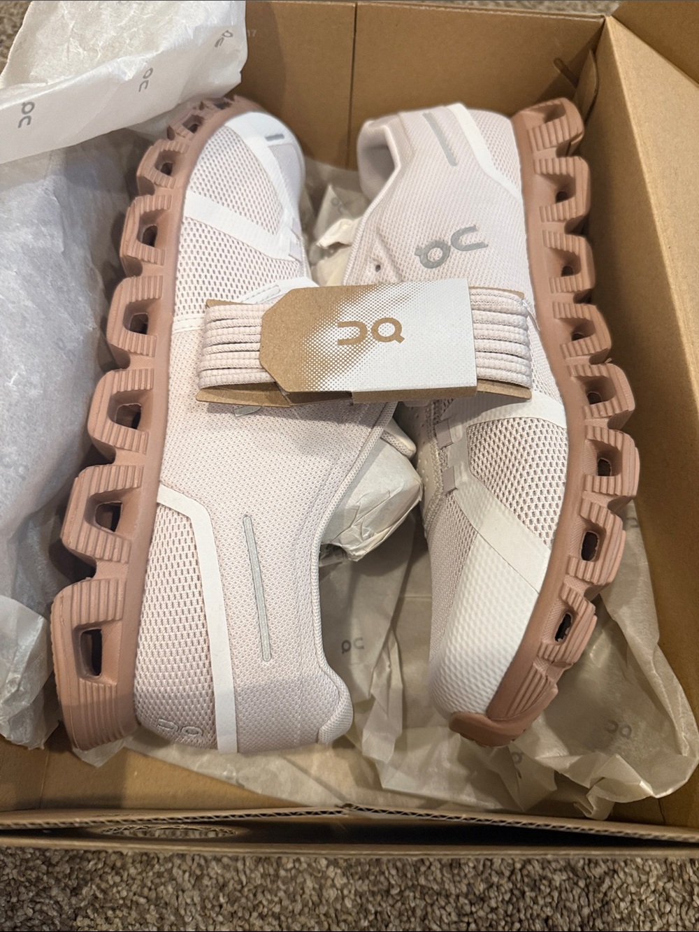 On Cloud Cloud 5 Sand/Rosebrown Sneakers - Picture 5 of 5